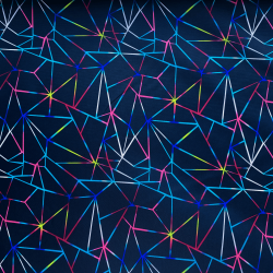 Ткань Оксфорд 210D PU, принт &quot;Неоновые треугольники&quot; (на отрез)  в Красногорске