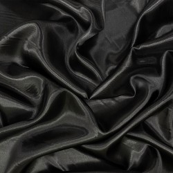 Ткань Атлас-сатин, цвет Черный (на отрез)  в Красногорске
