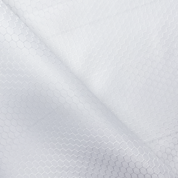 Ткань Оксфорд 300D PU Рип-Стоп СОТЫ, цвет Белый (на отрез)  в Красногорске