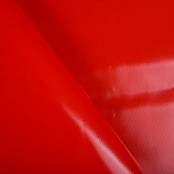 Ткань ПВХ 450 гр/м2, Красный (на отрез)  в Красногорске
