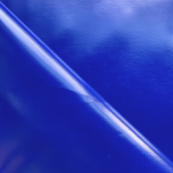 Ткань ПВХ 450 гр/м2, Синий (Ширина 160см), на отрез  в Красногорске